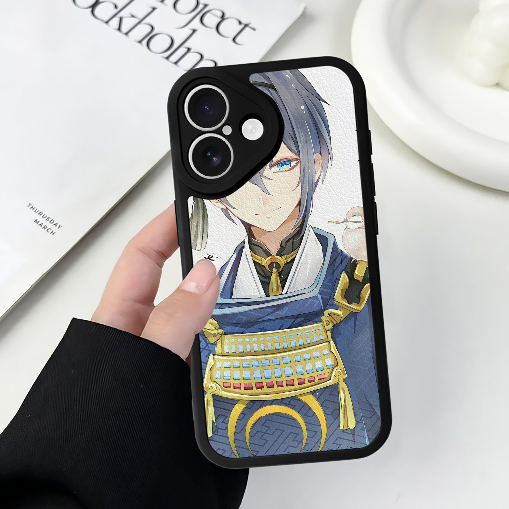 （画像用） 刀剣乱舞 Touken Ranbu 【iPhone 16シリーズ対応】シリコンスマホケース（レザー調） 材質：シリコン